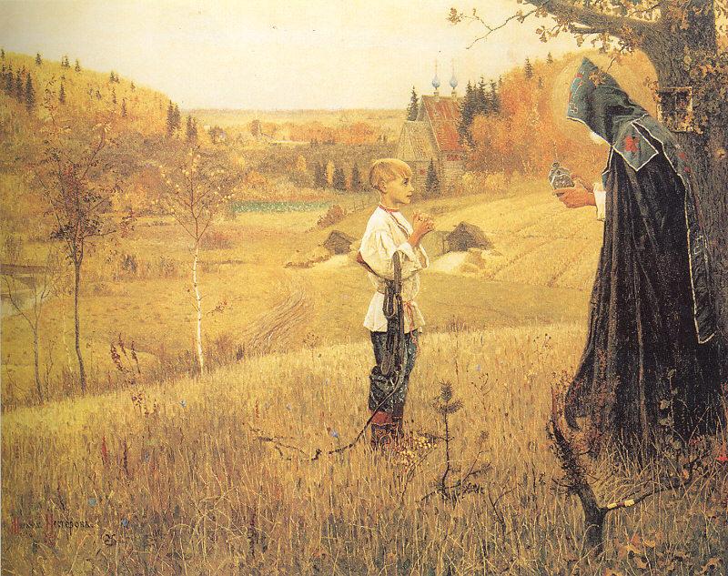 Nesterov, Mikhail The Vision to the Boy Bartholomew oil painting picture